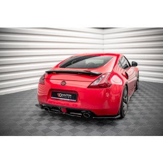 Heck Ansatz Flaps Diffusor V.2 für Nissan 370Z  schwarz Hochglanz