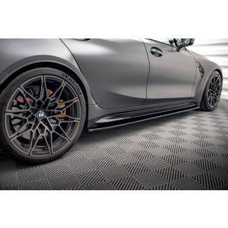 Seitenschweller Ansatz für V.1 für BMW M3 G80 schwarz Hochglanz