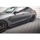 Seitenschweller Ansatz für V.1 für BMW M3 G80 schwarz Hochglanz