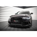 Front Ansatz für Audi A6 RS6 Look C7 schwarz matt