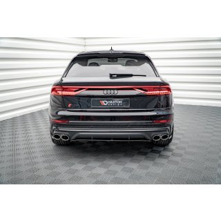 Mittlerer Diffusor Heck Ansatz DTM Look für Audi SQ8 Mk1 schwarz Hochglanz