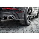 Heck Ansatz Flaps Diffusor für Audi SQ8 Mk1 schwarz Hochglanz