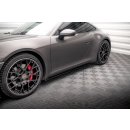 Seitenschweller Ansatz für Porsche 911 Carrera 4S 992 schwarz Hochglanz