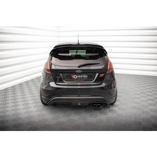 Diffusor Heck Ansatz für Ford Fiesta ST (5-Türige version) Mk7 Facelift schwarz Hochglanz