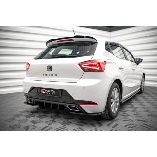 Heck Ansatz Flaps Diffusor für Seat Ibiza FR Mk5 Carbon Look