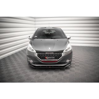 Front Ansatz V.1 für Peugeot 208 GTi Mk1 schwarz Hochglanz