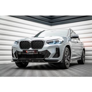 Front Ansatz V.1 für BMW X4 M-Paket G02 Facelift schwarz matt