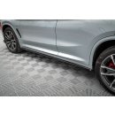 Seitenschweller Ansatz für BMW X4 M-Paket G02 Facelift schwarz matt