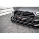 Street Pro Front Ansatz für +Flaps für V.1 + Flaps Audi S3 Sportback 8V Facelift schwarz Hochglanz