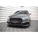 Front Ansatz V.2 für Audi S3 Sportback 8V Facelift schwarz matt