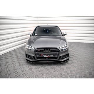 Front Ansatz V.2 für Audi S3 Sportback 8V Facelift schwarz Hochglanz