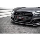 Front Ansatz V.3 für Audi S3 Sportback 8V Facelift schwarz matt