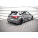 Heck Ansatz Flaps Diffusor für Audi S3 Sportback 8V Facelift Carbon Look