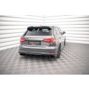 Heck Ansatz Flaps Diffusor für Audi S3 Sportback 8V Facelift Carbon Look