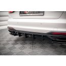 Diffusor Heck Ansatz für Audi A4 B9 Facelift Carbon Look