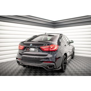 Spoiler CAP für 3D BMW X6 M-Paket F16 schwarz Hochglanz