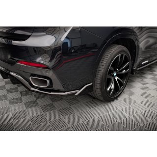 Mittlerer Diffusor Heck Ansatz DTM Look für BMW X6 M-Paket F16 schwarz matt