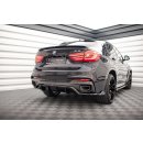 Mittlerer Diffusor Heck Ansatz DTM Look für BMW X6 M-Paket F16 schwarz matt