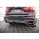 Mittlerer Diffusor Heck Ansatz DTM Look für BMW X6 M-Paket F16 schwarz matt