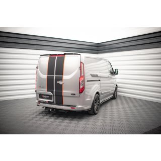 Heck Ansatz Flaps Diffusor für Ford Transit Custom ST-Line Mk1 Facelift schwarz matt