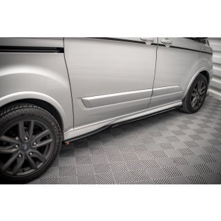 Seitenschweller Ansatz für Ford Transit Custom ST-Line Mk1 Facelift schwarz Hochglanz