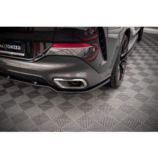 Mittlerer Diffusor Heck Ansatz DTM Look für V.2 BMW X6 M-Paket G06 schwarz matt