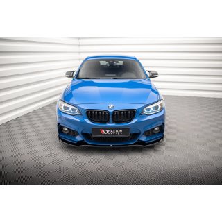 Front Ansatz V.1 für BMW 2 M-Paket F22 schwarz Hochglanz