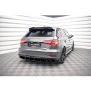 Hintere Seiten Flaps für Audi S3 Sportback 8V Facelift schwarz Hochglanz