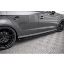 Side Flaps Audi S3 Sportback 8V Facelift schwarz Hochglanz