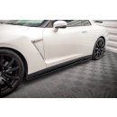 Seitenschweller Ansatz für Nissan GTR R35 Facelift schwarz matt