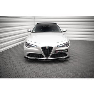 Front Ansatz V.1 für Alfa Romeo Giulia Sport schwarz Hochglanz