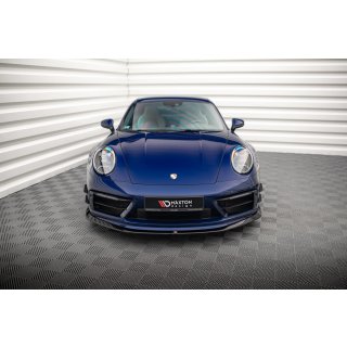 Front Ansatz V.2 für Porsche 911 Carrera Aero 992 schwarz Hochglanz