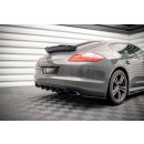 Diffusor Heck Ansatz für Porsche Panamera / Panamera Diesel 970 schwarz Hochglanz