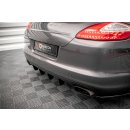 Diffusor Heck Ansatz für Porsche Panamera / Panamera Diesel 970 schwarz Hochglanz