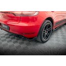 Heck Ansatz Flaps Diffusor für Porsche Macan Mk1 Facelift schwarz Hochglanz