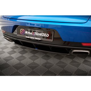 Mittlerer Diffusor Heck Ansatz für Porsche Macan Mk1 Carbon Look