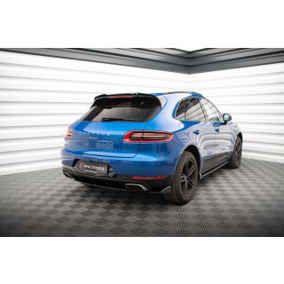 Heck Ansatz Flaps Diffusor für Porsche Macan Mk1 Carbon Look