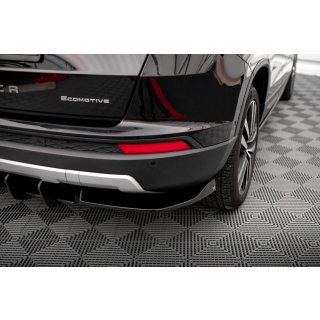 Heck Ansatz Flaps Diffusor für Seat Ateca Mk1 schwarz Hochglanz