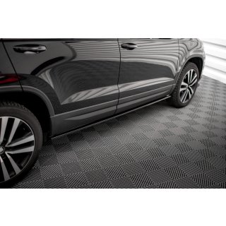 Seitenschweller Ansatz für Seat Ateca Mk1 schwarz Hochglanz