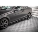 Seitenschweller Ansatz für Mercedes-Benz C Coupe AMG-Line C204 schwarz Hochglanz