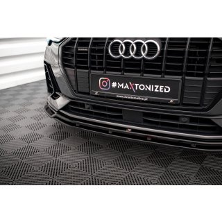 Front Ansatz V.2 für Audi Q3 S-Line F3 schwarz matt