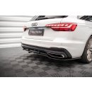 Mittlerer Diffusor Heck Ansatz DTM Look für Audi A4 S-Line B9 Facelift schwarz Hochglanz