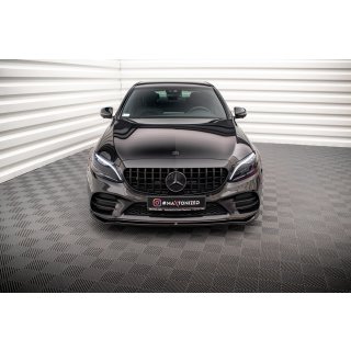 Front Ansatz V.1 für Mercedes-Benz C AMG Line / C43 AMG Limousine / Coupe W205 / C205 Facelift Carbon Look