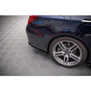 Heck Ansatz Flaps Diffusor für Mercedes-AMG C 43 Limousine W205 Facelift Carbon Look