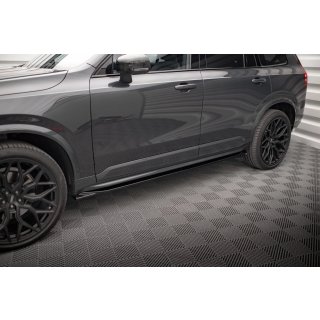 Seitenschweller Ansatz für Volvo XC90 R-Design Mk2 Facelift schwarz Hochglanz