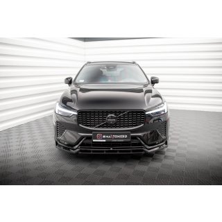 Front Ansatz für Volvo XC60 R-Design Mk2 Facelift schwarz Hochglanz