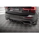 Mittlerer Diffusor Heck Ansatz DTM Look für Volvo XC60 R-Design Mk2 Facelift schwarz Hochglanz