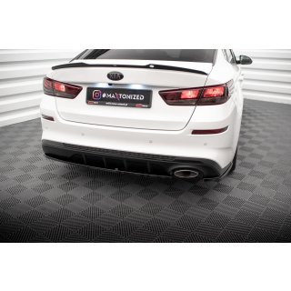 Heck Ansatz Flaps Diffusor V.1 für Kia Optima Mk4 Facelift Carbon Look