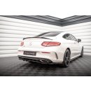 Mittlerer Diffusor Heck Ansatz DTM Look für Mercedes-Benz C Coupe AMG-Line C205 Facelift schwarz Hochglanz