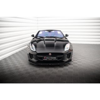 Front Ansatz V.1 für Jaguar F-Type Mk1 Facelift schwarz Hochglanz